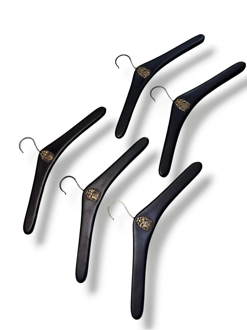 LIA OF SWITZERLAND Mid Century Luxury Covered Hangers Set of 5 VINTAGE